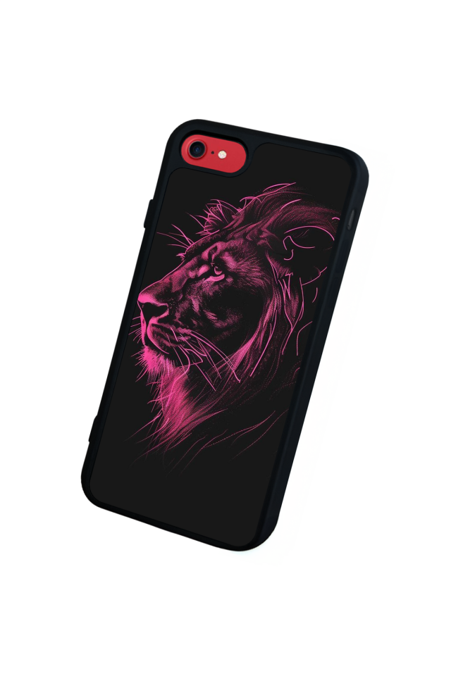 iPhone 8 Uyumlu Aslan Tasarımlı Glossy Premium Kılıf