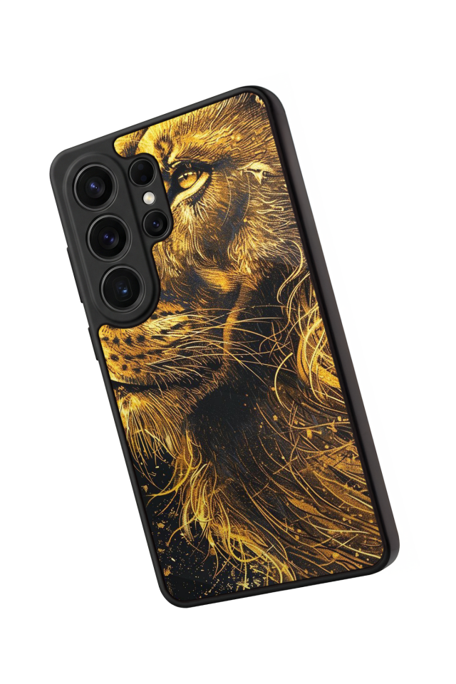 Samsung Galaxy S26 Ultra Uyumlu Aslan Tasarımlı Glossy Premium Kılıf