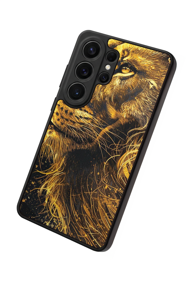 Samsung Galaxy S26 Ultra Uyumlu Aslan Tasarımlı Glossy Premium Kılıf