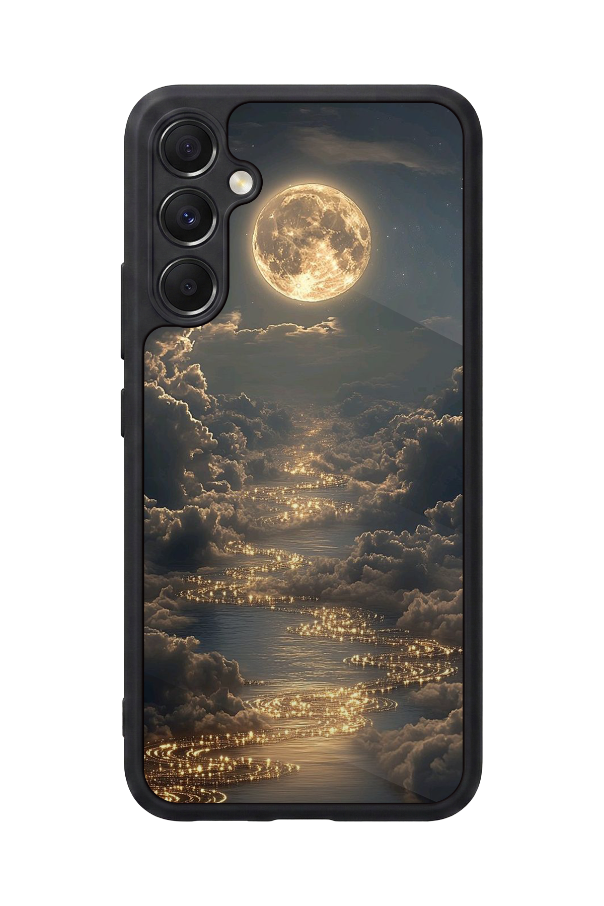 Samsung Galaxy M34 Uyumlu Ay Tasarımlı Glossy Premium Kılıf