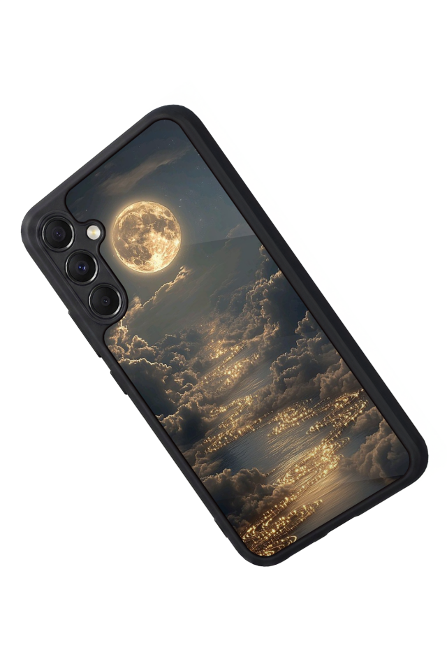 Samsung Galaxy M34 Uyumlu Ay Tasarımlı Glossy Premium Kılıf