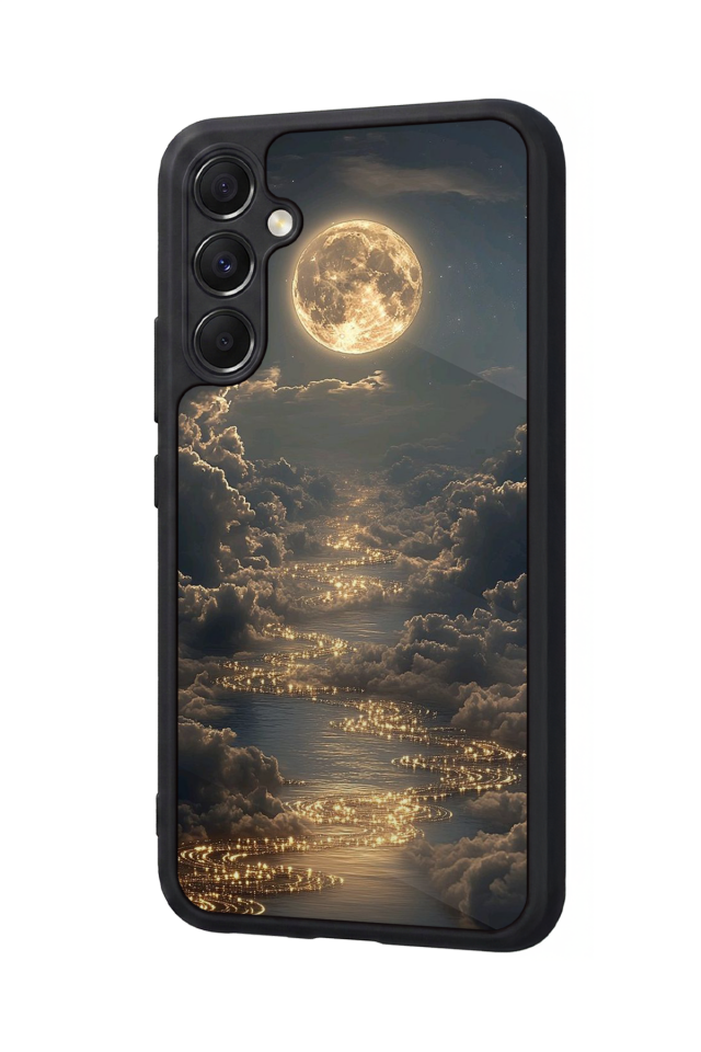 Samsung Galaxy M34 Uyumlu Ay Tasarımlı Glossy Premium Kılıf