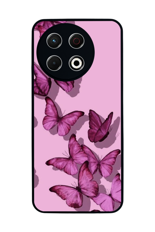 Tecno Spark 30 Pro Uyumlu Kelebek Tasarımlı Glossy Premium Kılıf