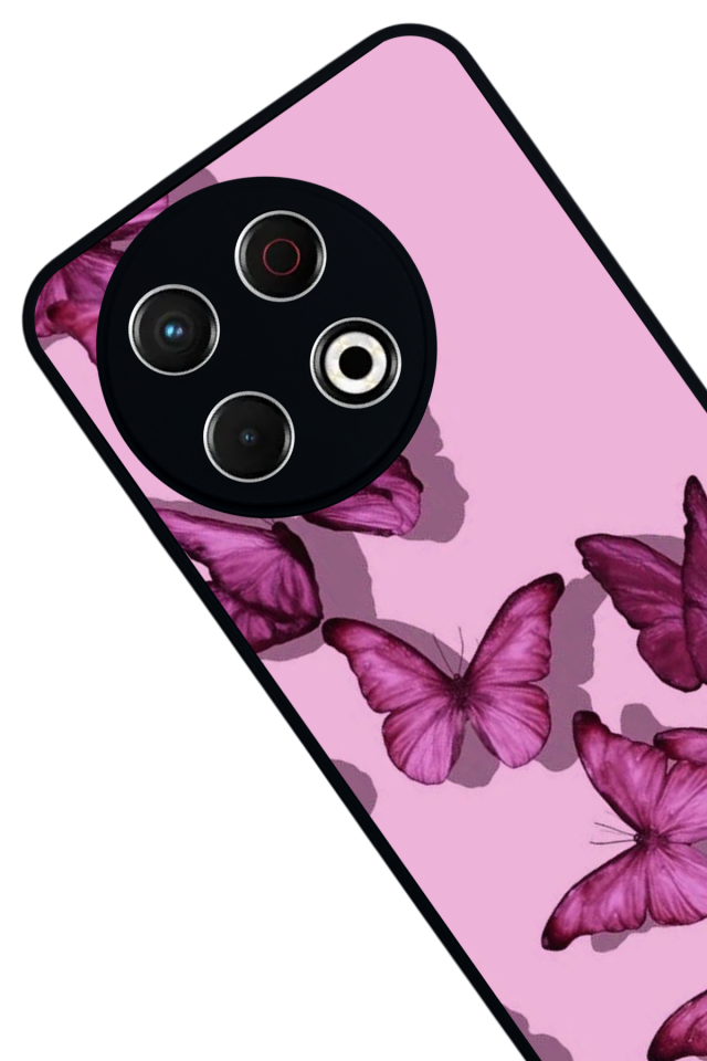 Tecno Spark 30 Pro Uyumlu Kelebek Tasarımlı Glossy Premium Kılıf