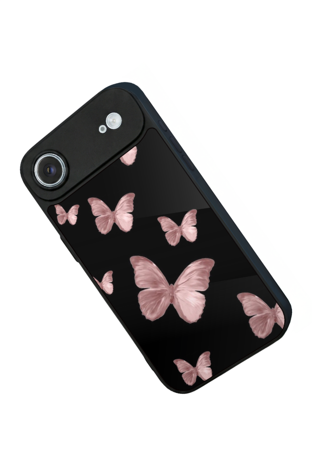 iPhone 17 Air Uyumlu Kelebek Tasarımlı Glossy Premium Kılıf