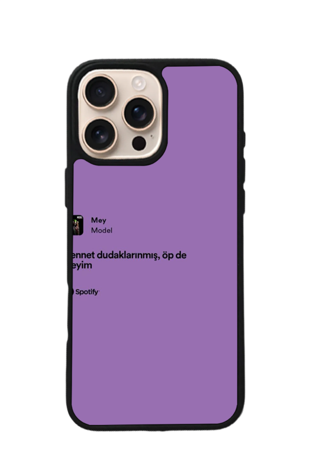 iPhone 16 Pro Uyumlu Sarki Sozleri Tasarımlı Glossy Premium Kılıf