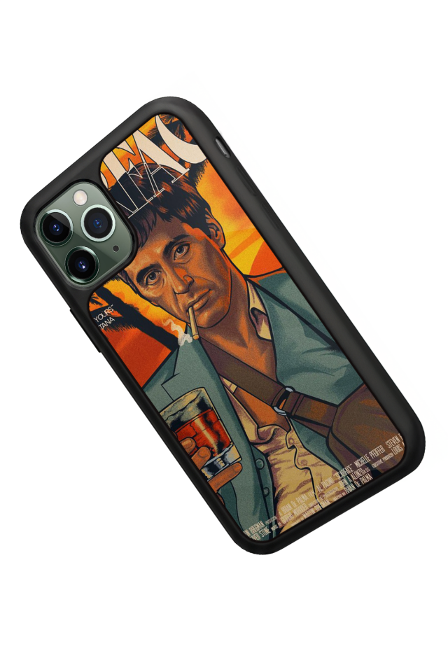 iPhone 11 Pro Max Uyumlu Scarface Tasarımlı Glossy Premium Kılıf