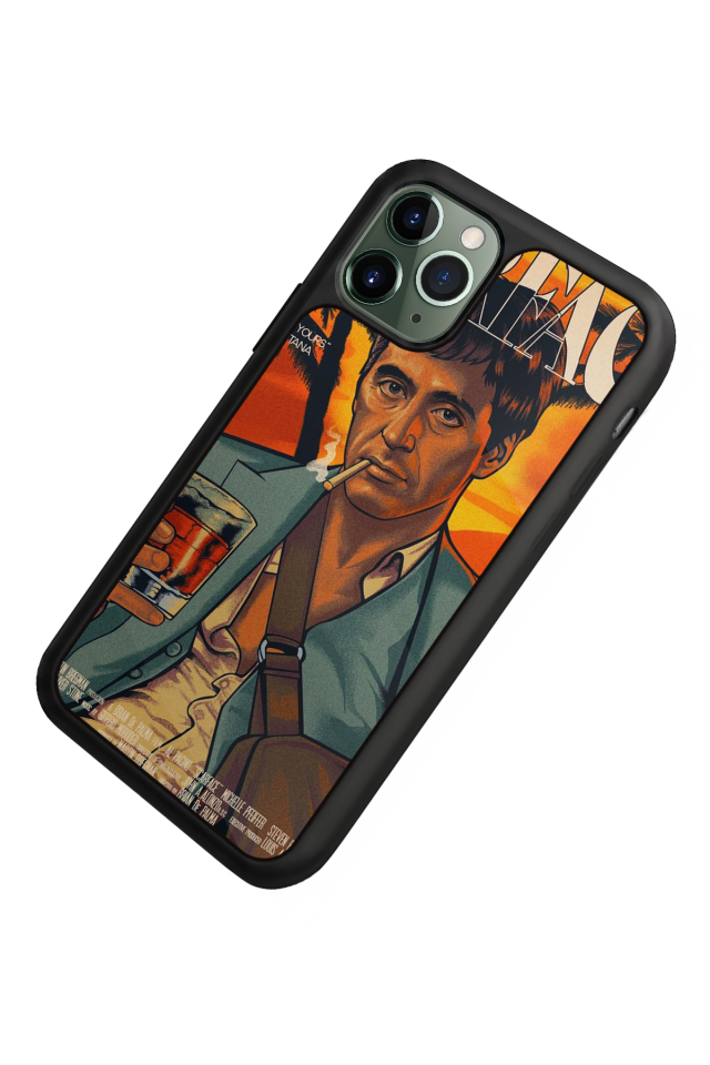 iPhone 11 Pro Max Uyumlu Scarface Tasarımlı Glossy Premium Kılıf
