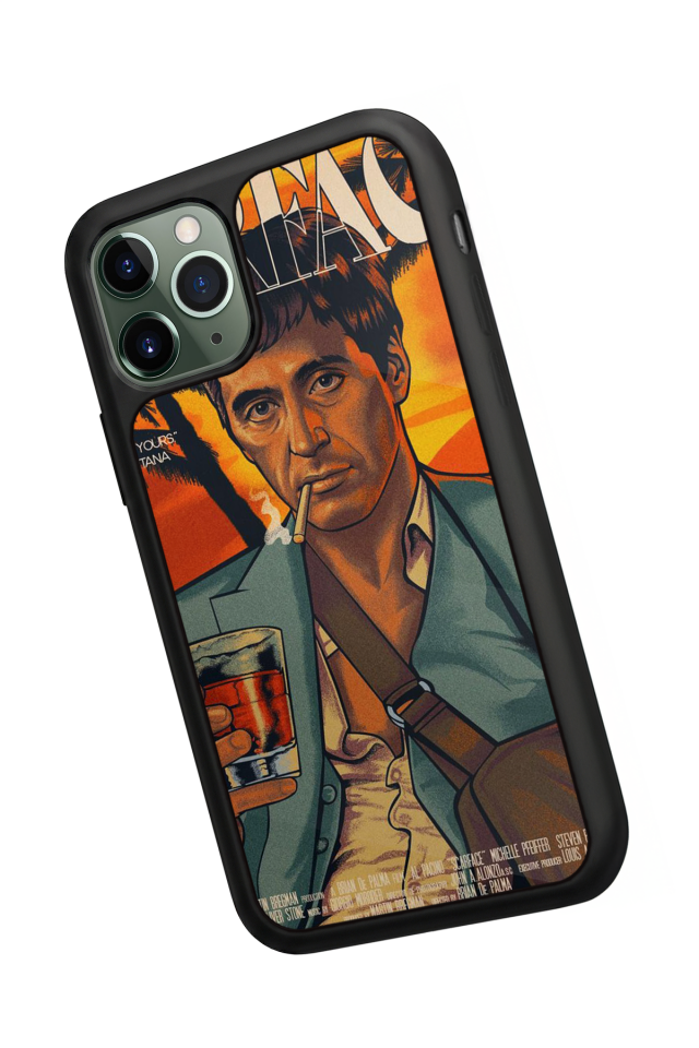 iPhone 11 Pro Max Uyumlu Scarface Tasarımlı Glossy Premium Kılıf