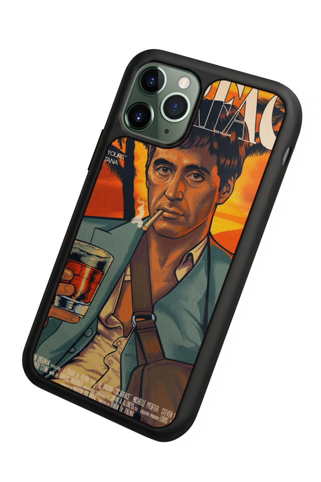 iPhone 11 Pro Max Uyumlu Scarface Tasarımlı Glossy Premium Kılıf
