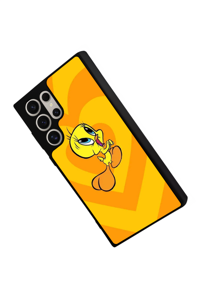 Samsung Galaxy S22 Ultra Uyumlu Tweety Tasarımlı Glossy Premium Kılıf