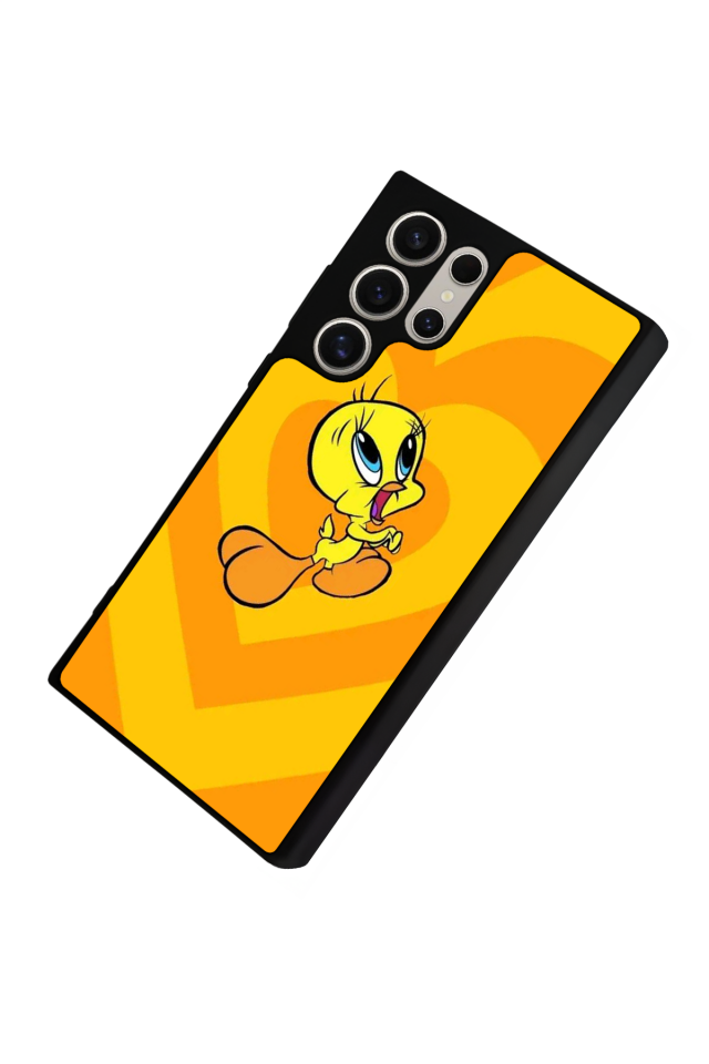 Samsung Galaxy S22 Ultra Uyumlu Tweety Tasarımlı Glossy Premium Kılıf