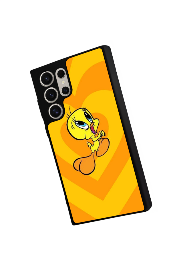 Samsung Galaxy S22 Ultra Uyumlu Tweety Tasarımlı Glossy Premium Kılıf
