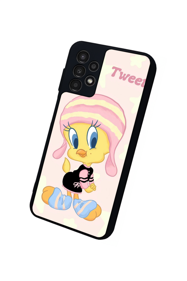Samsung Galaxy A23 Uyumlu Tweety Tasarımlı Glossy Premium Kılıf