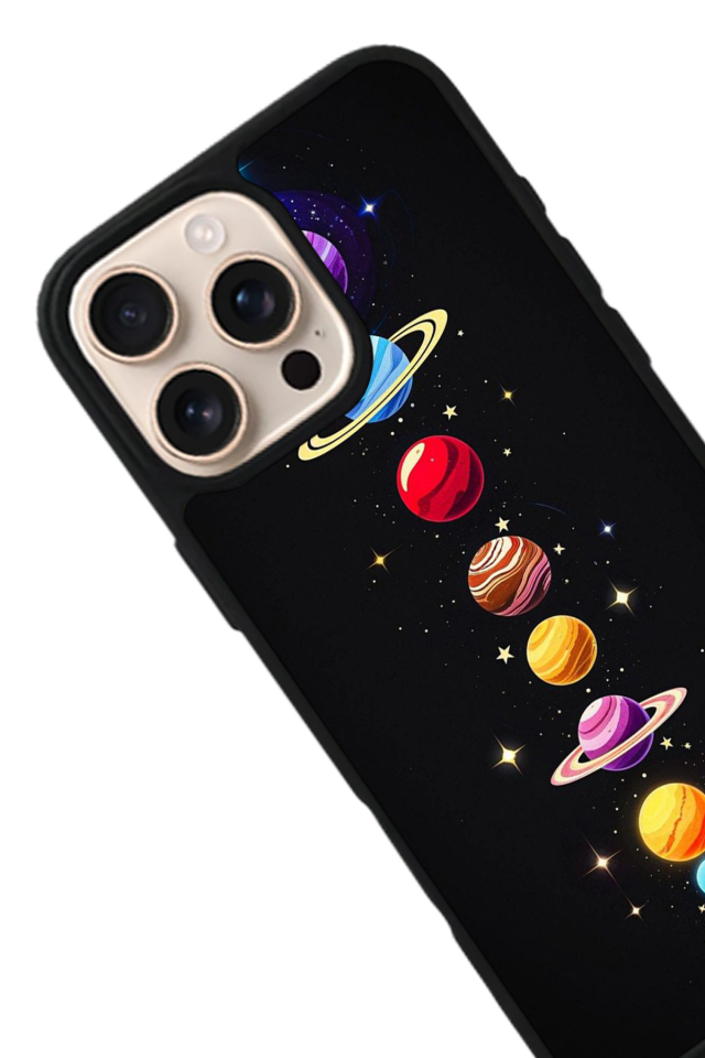 iPhone 15 Pro Max Uyumlu Uzay Tasarımlı Glossy Premium Kılıf