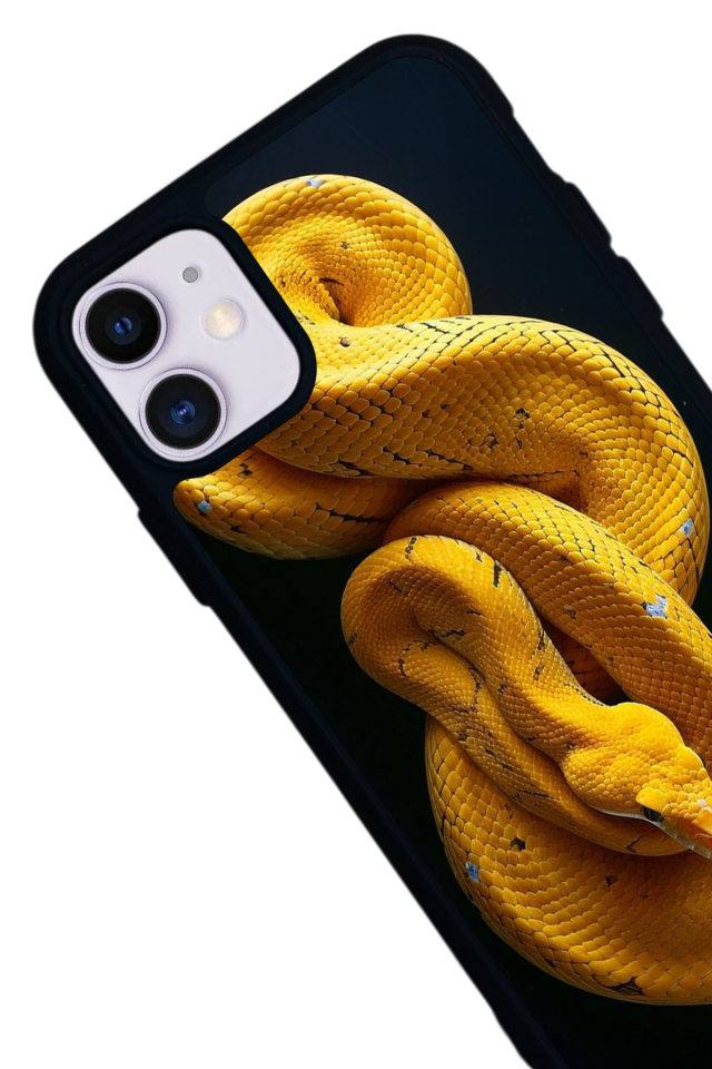 iPhone 11 Uyumlu Yılan Tasarımlı Glossy Premium Kılıf