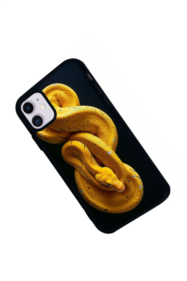 iPhone 11 Uyumlu Yılan Tasarımlı Glossy Premium Kılıf
