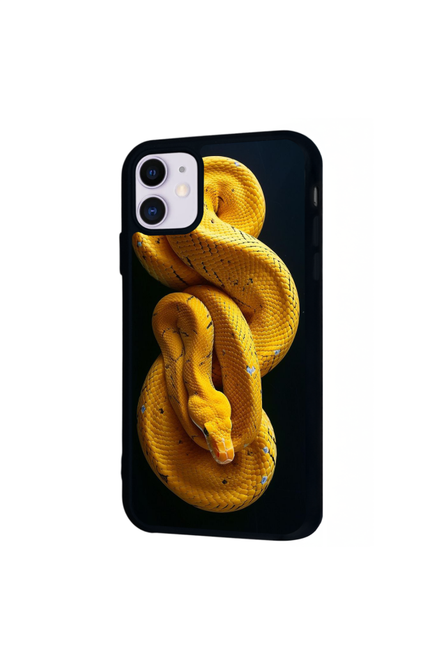 iPhone 11 Uyumlu Yılan Tasarımlı Glossy Premium Kılıf