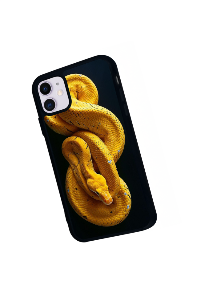 iPhone 11 Uyumlu Yılan Tasarımlı Glossy Premium Kılıf