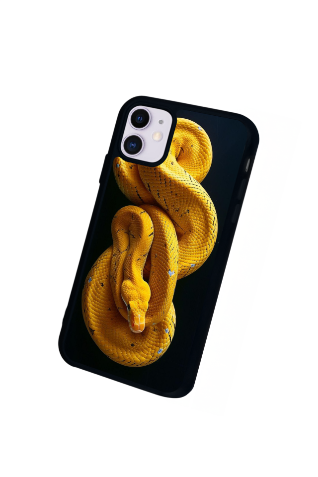 iPhone 11 Uyumlu Yılan Tasarımlı Glossy Premium Kılıf