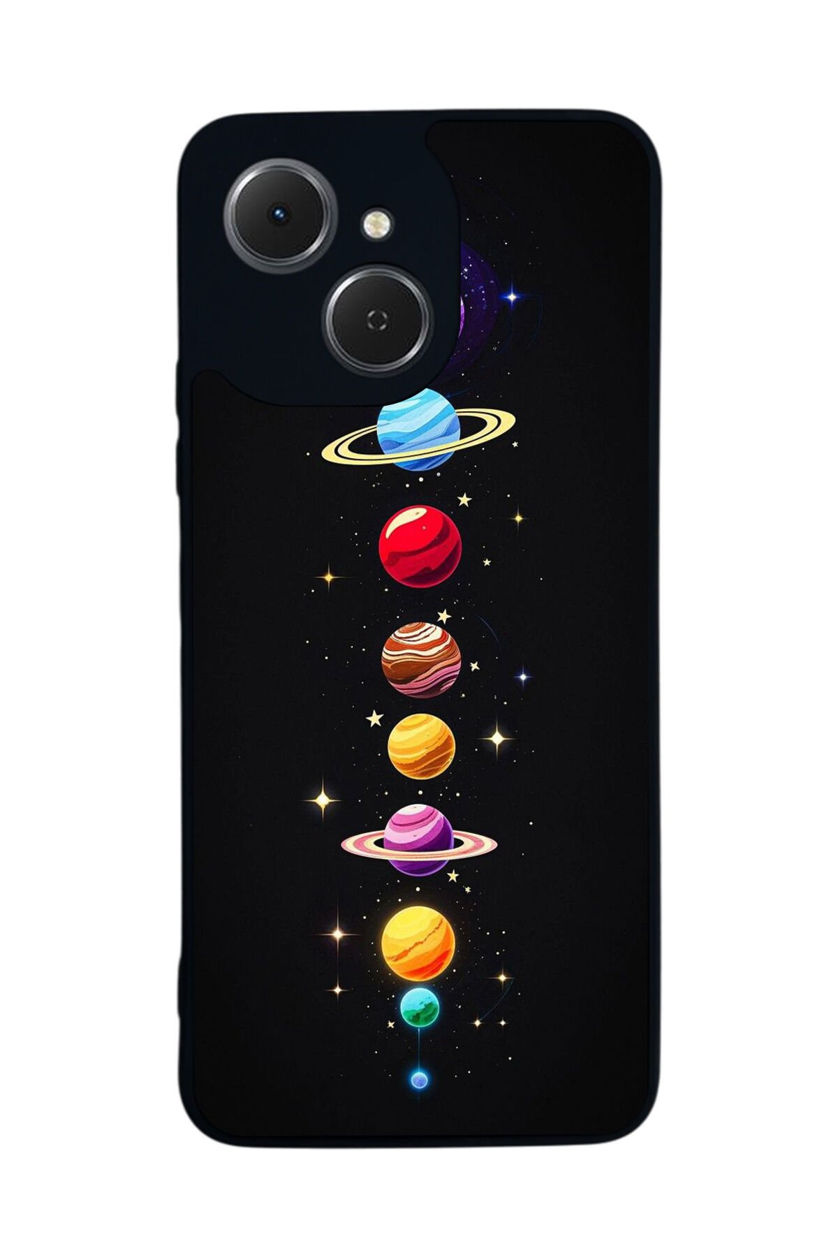 Tecno Spark 40C Uyumlu Uzay Tasarımlı Glossy Premium Kılıf