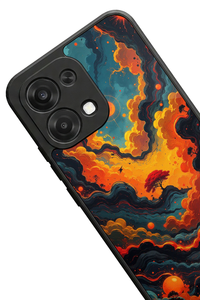 Oppo A6 Pro Uyumlu Abstract Tasarımlı Glossy Premium Kılıf