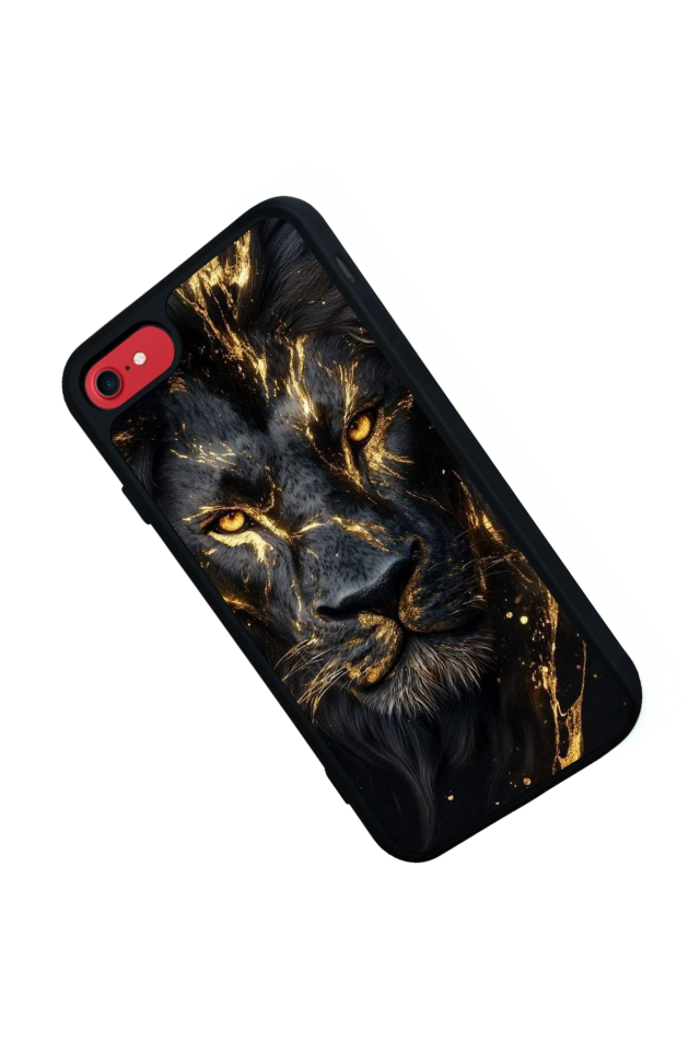 iPhone 8 Uyumlu Aslan Tasarımlı Glossy Premium Kılıf