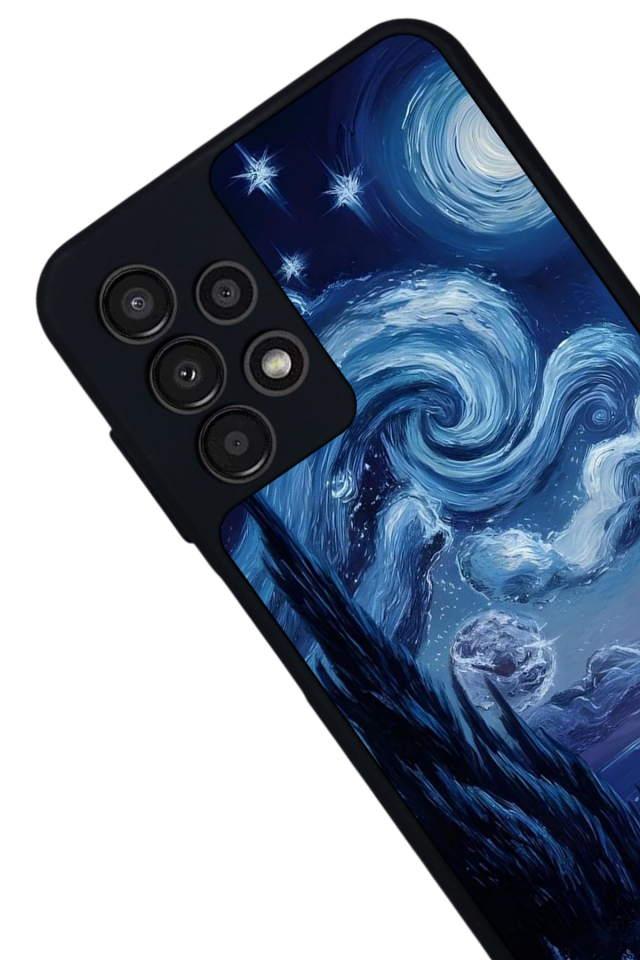Samsung Galaxy A13 Uyumlu Ay Tasarımlı Glossy Premium Kılıf