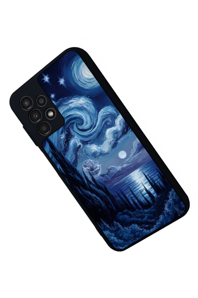 Samsung Galaxy A13 Uyumlu Ay Tasarımlı Glossy Premium Kılıf