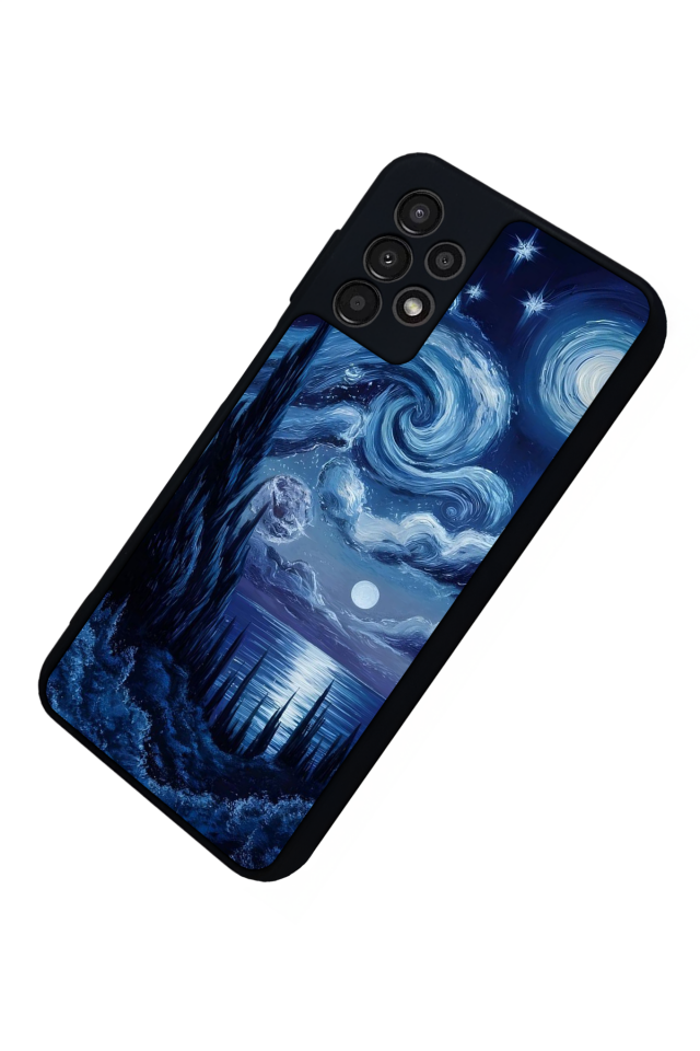 Samsung Galaxy A13 Uyumlu Ay Tasarımlı Glossy Premium Kılıf