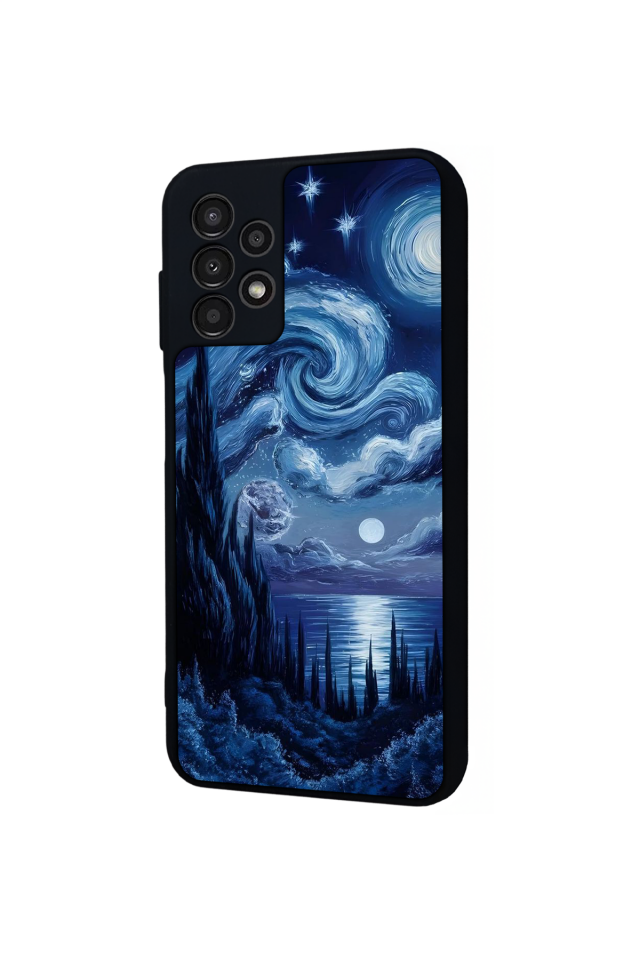 Samsung Galaxy A13 Uyumlu Ay Tasarımlı Glossy Premium Kılıf