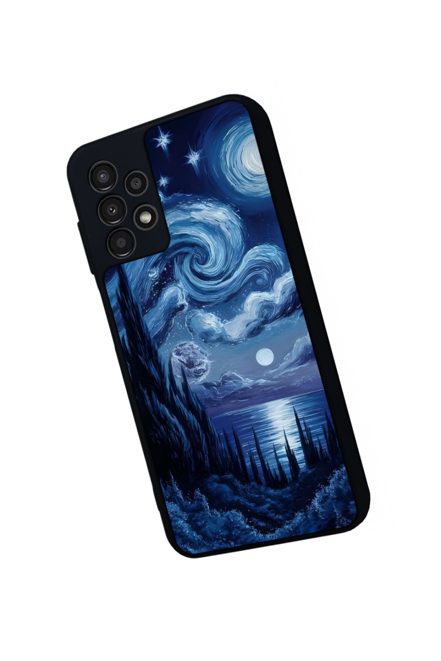 Samsung Galaxy A13 Uyumlu Ay Tasarımlı Glossy Premium Kılıf
