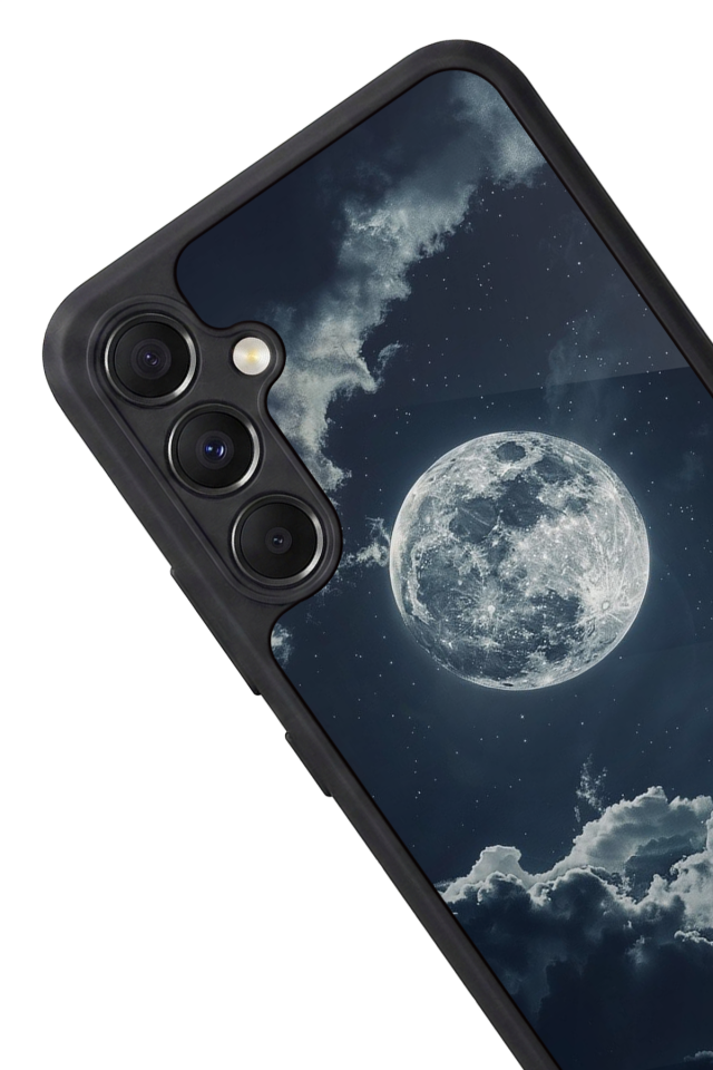 Samsung Galaxy M34 Uyumlu Ay Tasarımlı Glossy Premium Kılıf