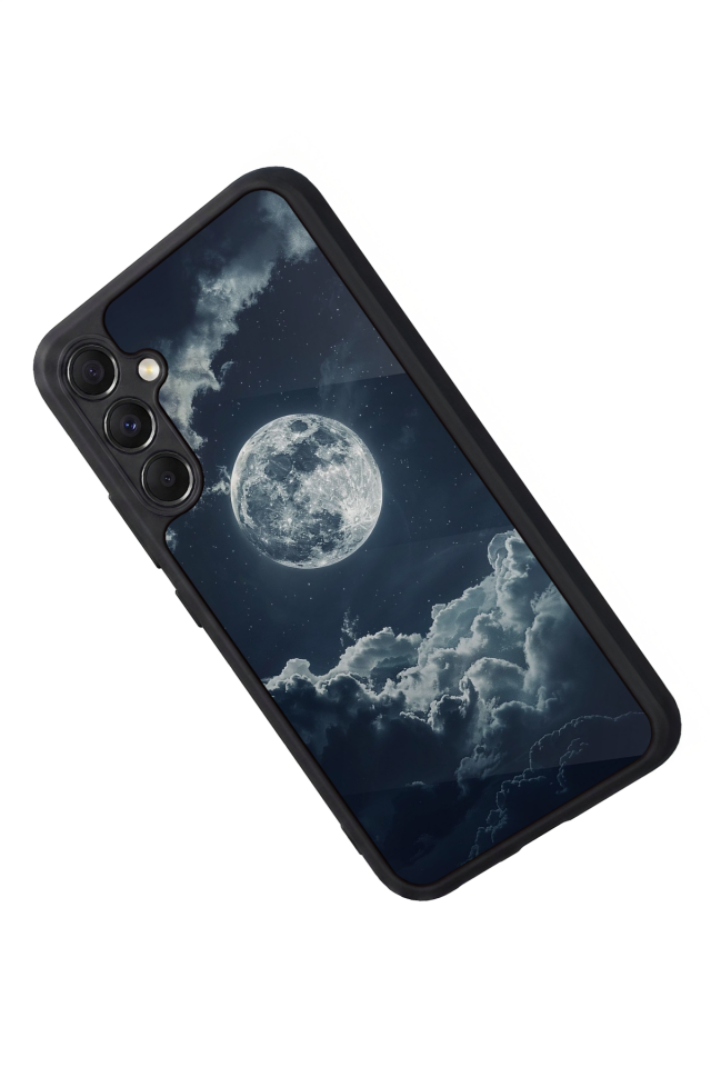 Samsung Galaxy M34 Uyumlu Ay Tasarımlı Glossy Premium Kılıf