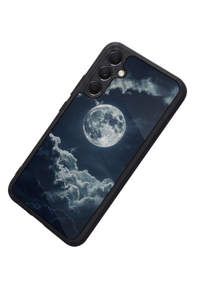 Samsung Galaxy M34 Uyumlu Ay Tasarımlı Glossy Premium Kılıf