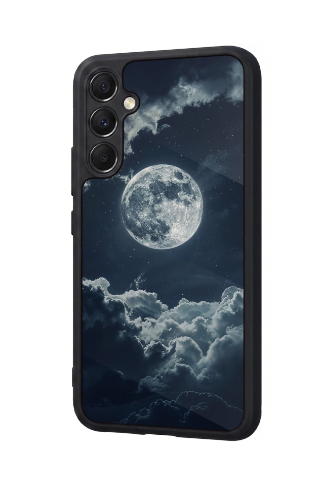 Samsung Galaxy M34 Uyumlu Ay Tasarımlı Glossy Premium Kılıf