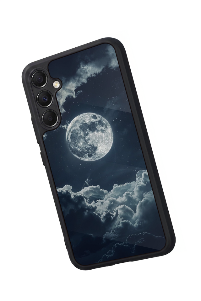 Samsung Galaxy M34 Uyumlu Ay Tasarımlı Glossy Premium Kılıf