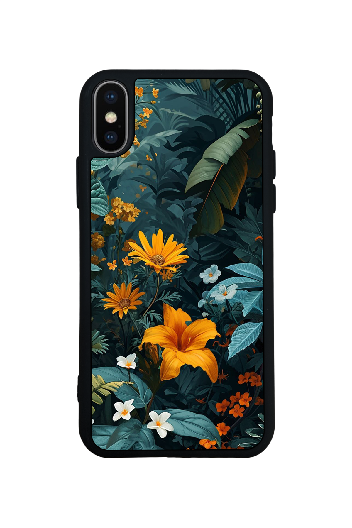 iPhone X/ XS Uyumlu Botanik Tasarımlı Glossy Premium Kılıf
