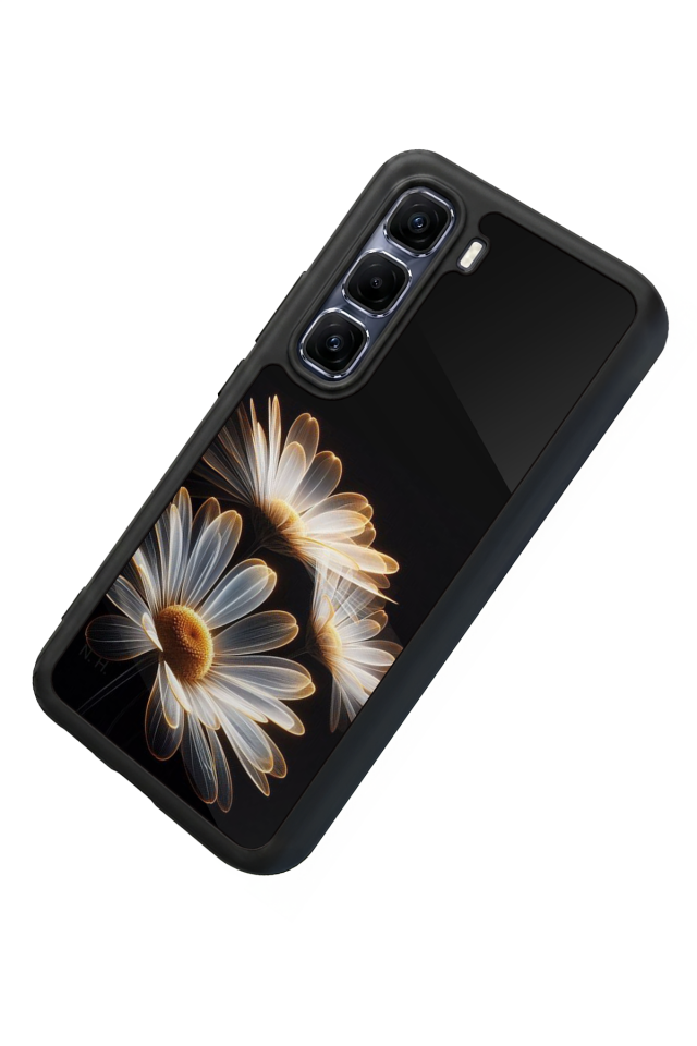 Infinix Hot 60 Pro Plus Uyumlu Cicek Tasarımlı Glossy Premium Kılıf