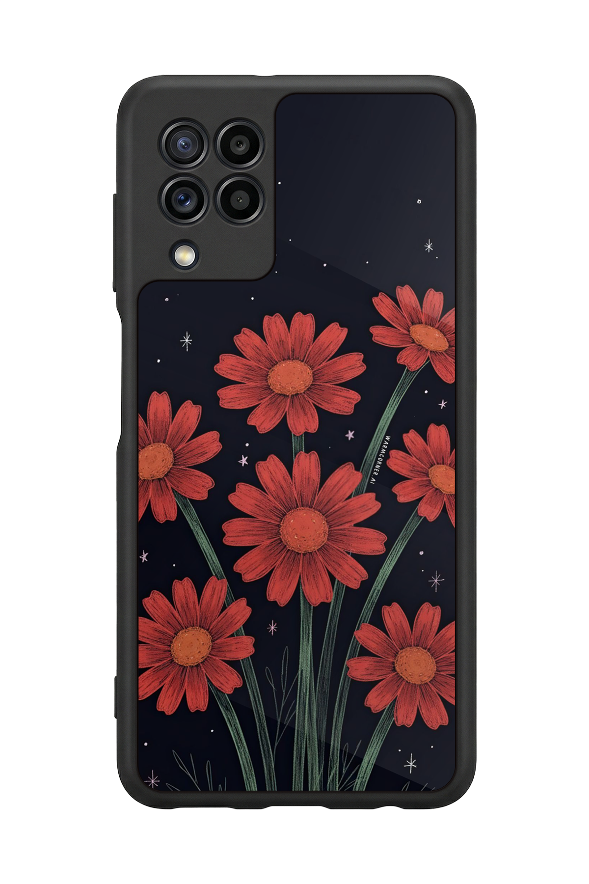 Samsung Galaxy M22 Uyumlu Floral Tasarımlı Glossy Premium Kılıf