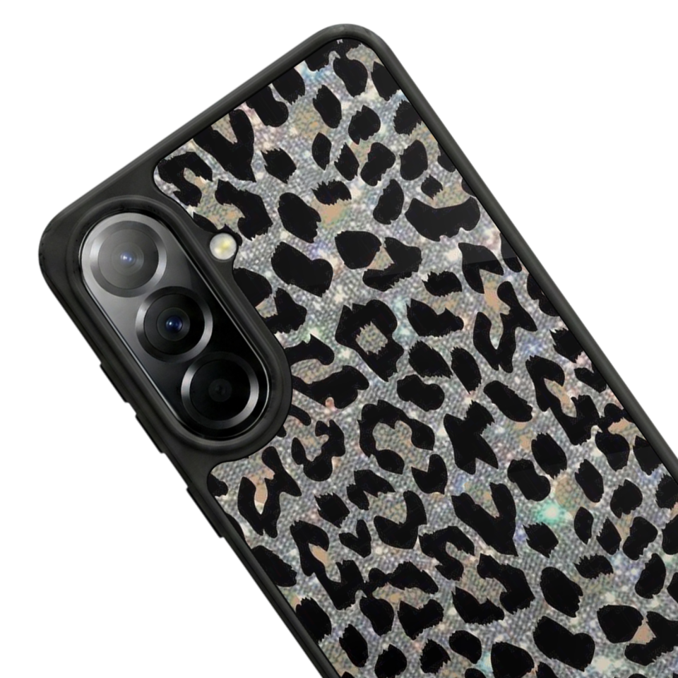 Samsung Galaxy A37 Uyumlu Hologram Leopar Tasarımlı Glossy Premium Kılıf