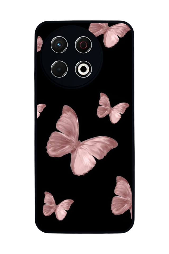 Tecno Spark 30 Pro Uyumlu Kelebek Tasarımlı Glossy Premium Kılıf