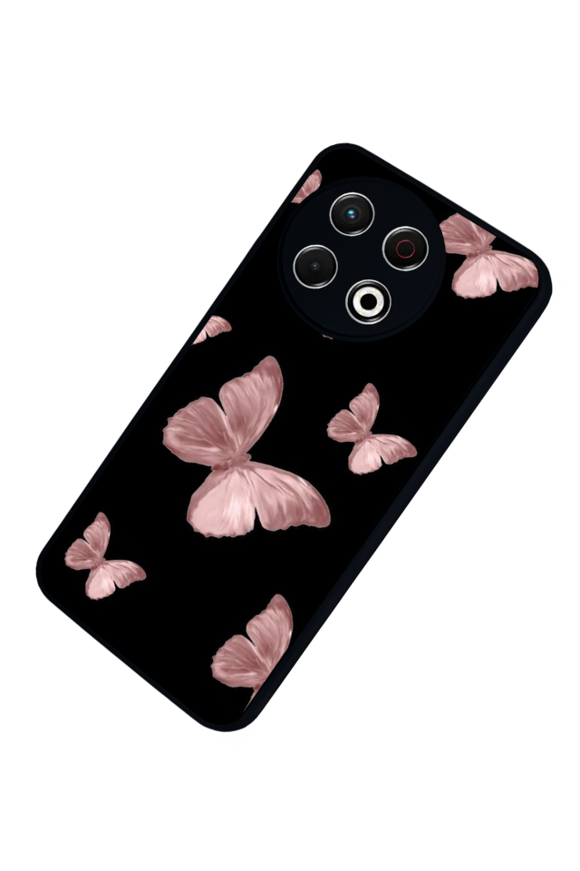 Tecno Spark 30 Pro Uyumlu Kelebek Tasarımlı Glossy Premium Kılıf