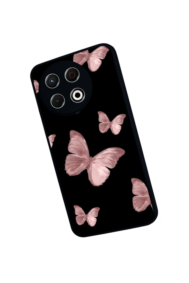 Tecno Spark 30 Pro Uyumlu Kelebek Tasarımlı Glossy Premium Kılıf