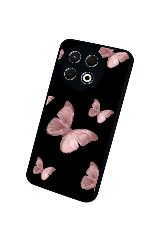 Tecno Spark 30 Pro Uyumlu Kelebek Tasarımlı Glossy Premium Kılıf