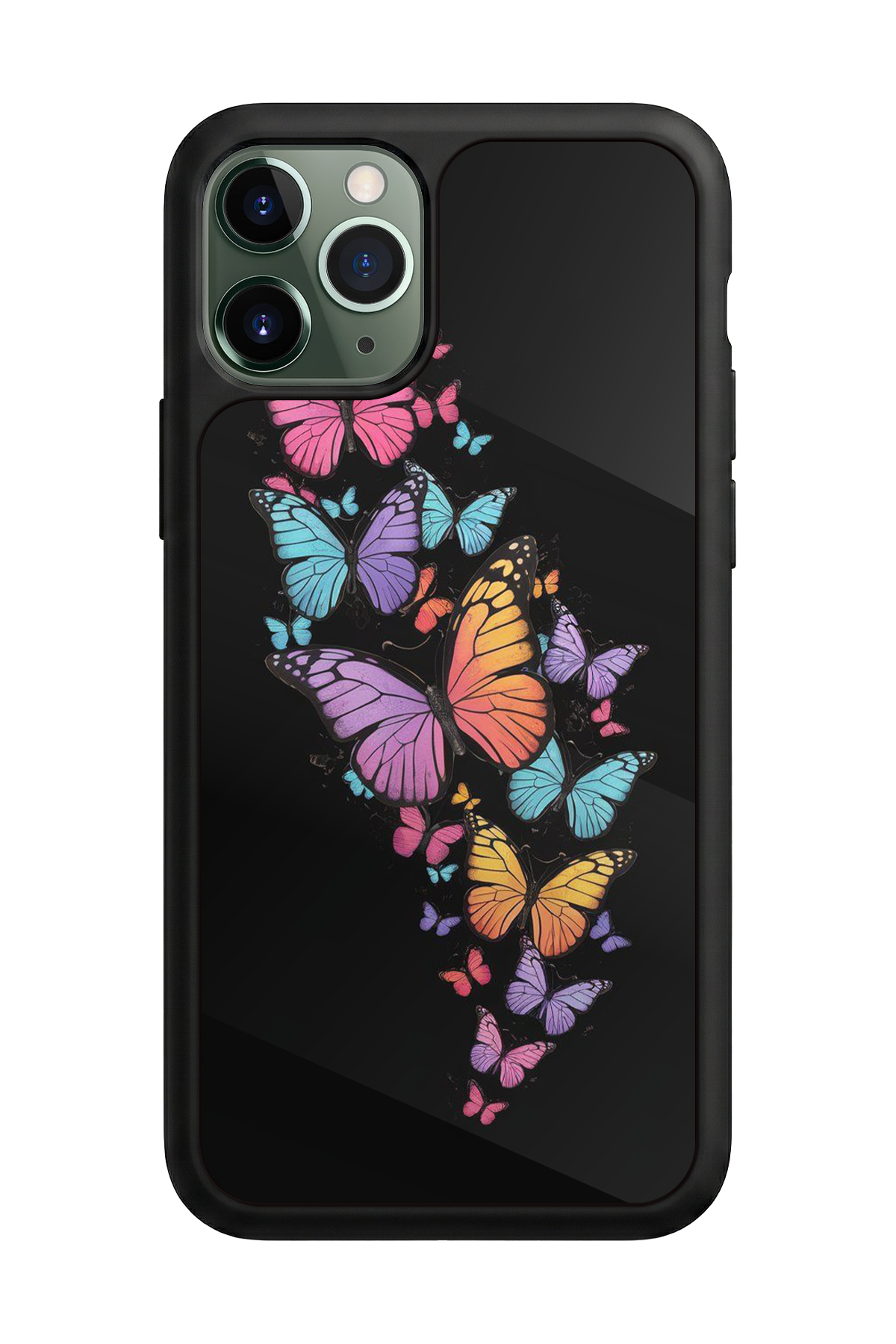iPhone 11 Pro Uyumlu Kelebek Tasarımlı Glossy Premium Kılıf