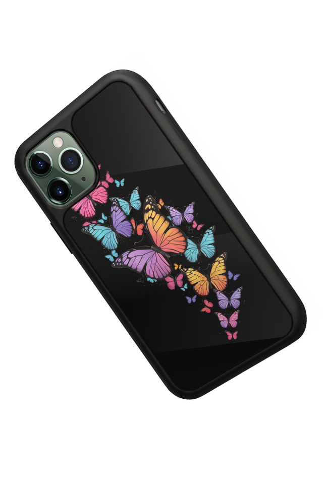iPhone 11 Pro Uyumlu Kelebek Tasarımlı Glossy Premium Kılıf