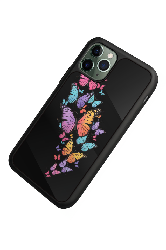 iPhone 11 Pro Uyumlu Kelebek Tasarımlı Glossy Premium Kılıf