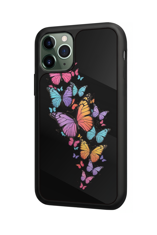 iPhone 11 Pro Uyumlu Kelebek Tasarımlı Glossy Premium Kılıf