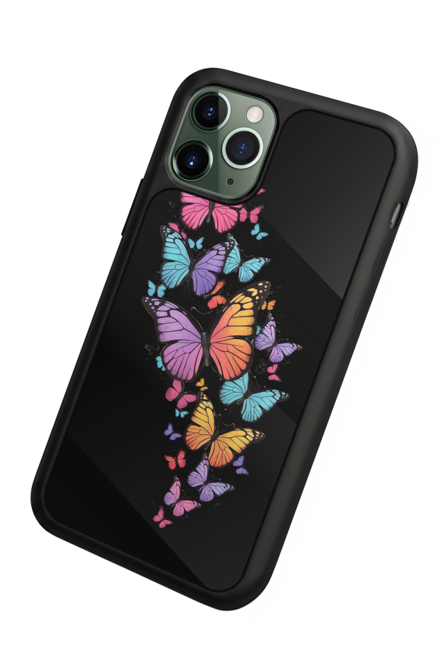 iPhone 11 Pro Uyumlu Kelebek Tasarımlı Glossy Premium Kılıf